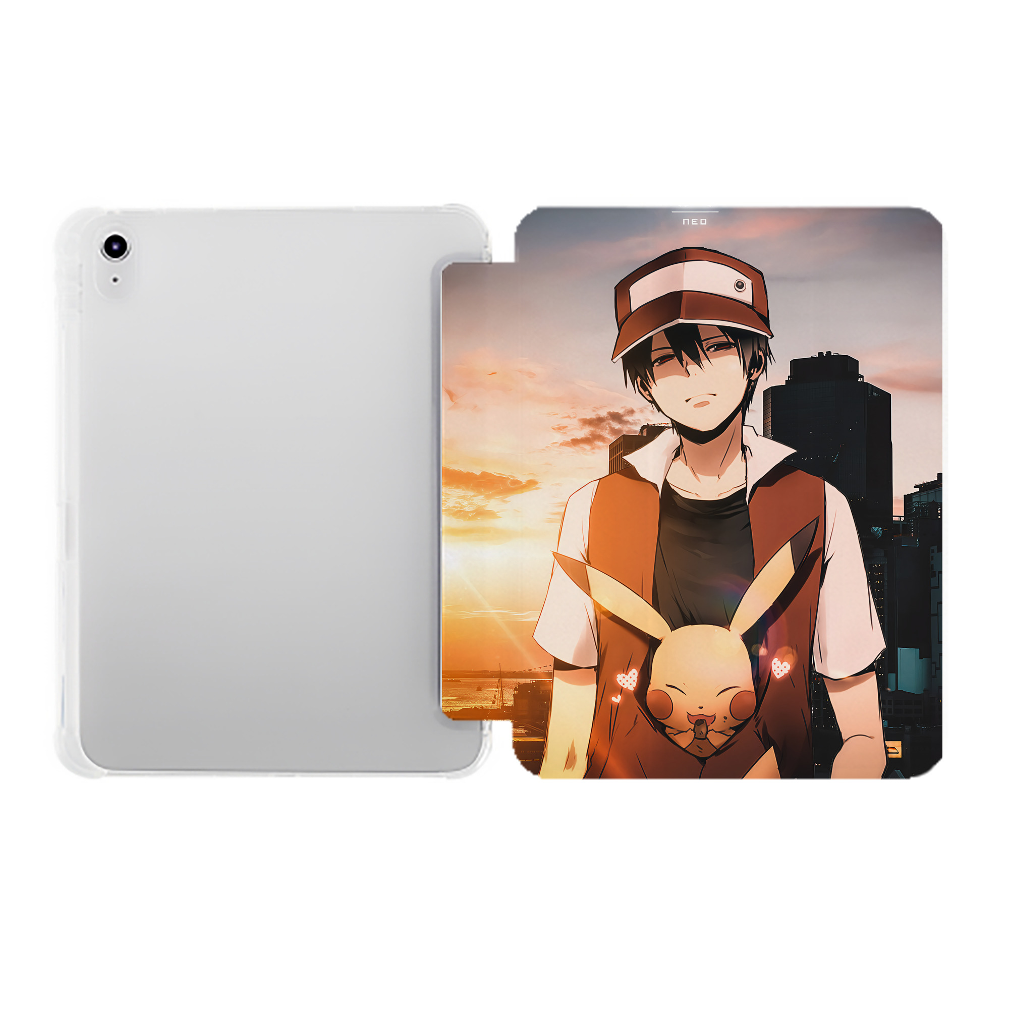 （画像用） ポケットモンスター Pokémon IPad ケース ペン収納付き 三つ折りスタンド PUレザー×シリコン 対応機種9.5/10.5/10.9インチ